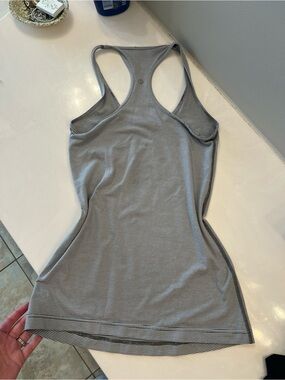 lululemon Black and White Striped Racerback Tank